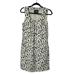DESIGUAL pleated polka dots dress,sleeveless,B&W dalmatian,dots,pockets,like new
